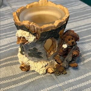 Boyds Bears Woodland Candle Holder with Bear
